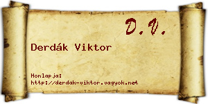 Derdák Viktor névjegykártya