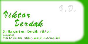 viktor derdak business card